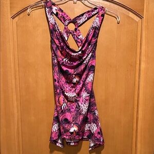 Dots Vibrant Pink, Black, and White Dress